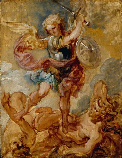 Saint Michael by Lucas Franchoys the Younger — digital art print download