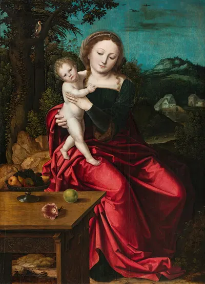 Madonna and Child by The Master of the Parrot — digital art print download