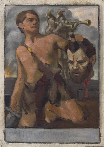 Study of Composition with Biblical Scene by Милан Томка Митровский, 1910–1930 — digital art print download