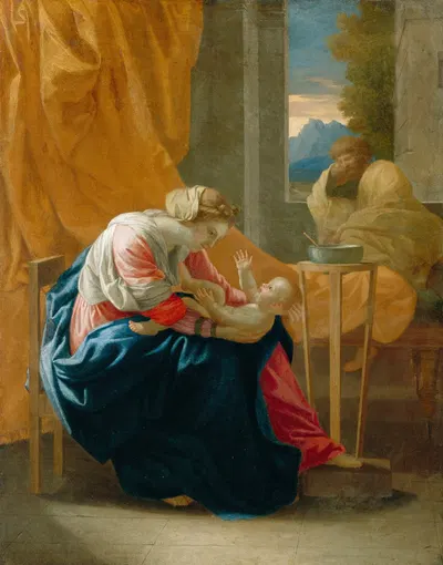 The Holy Family by Николя Пуссен, 1641 — digital art print download