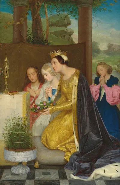 Sainte Amélie, Reine De Hongrie by Поль Деларош — digital art print download
