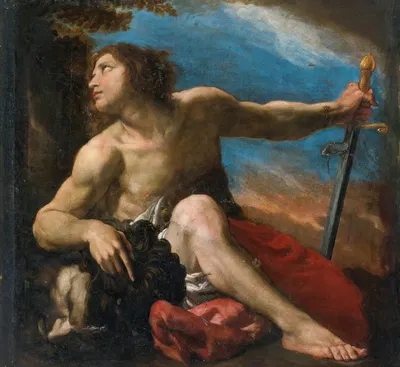 David With The Head Of Goliath by Пьер Франческо Мола — digital art print download