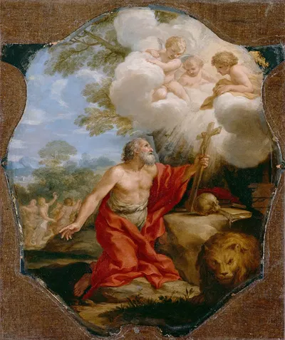 Saint Jerome in the Desert by Пьетро да Кортона — digital art print download