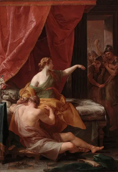 Samson and Delilah by Pompeo Batoni, 1766 — digital art print download