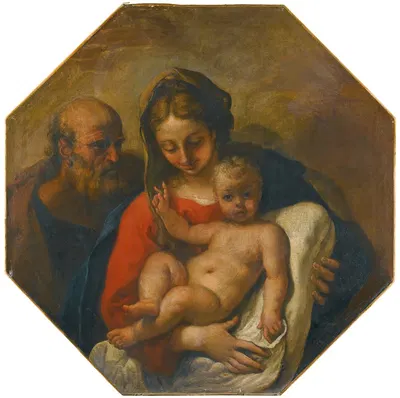 The Holy Family by Себастьяно Риччи — digital art print download