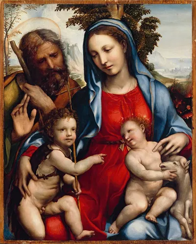 The Holy Family and St. John by Sodoma — digital art print download
