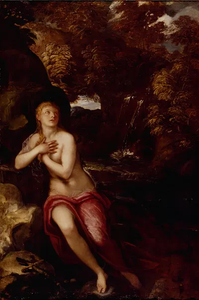 The Magdalene in the Wilderness by Jacopo Tintoretto — digital art print download