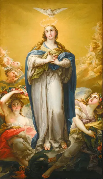 The Virgin Of The Immaculate Conception by Висенте Лопес Портанья — digital art print download