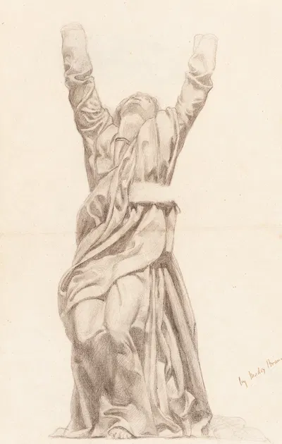 The Virgin Swooning (recto) by Форд Мадокс Браун, 1844 — digital art print download
