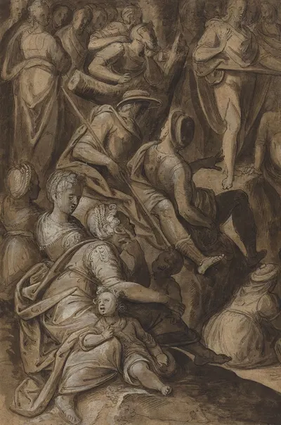 Saint John Preaching by Anthonie van Blocklandt, 1575-1580 — digital art print download
