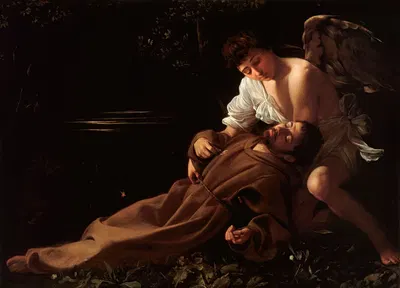 Saint Francis of Assisi in Ecstasy by Caravaggio — digital art print download