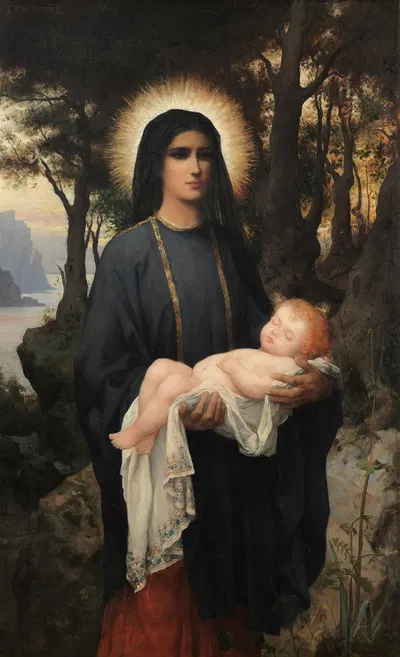 Muttergottes mit Jesukind by Fernand Lematte, 1890–1900 — digital art print download