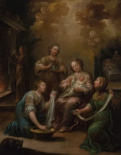 The Birth of the Virgin by Jerónimo Ezquerra — digital art print download