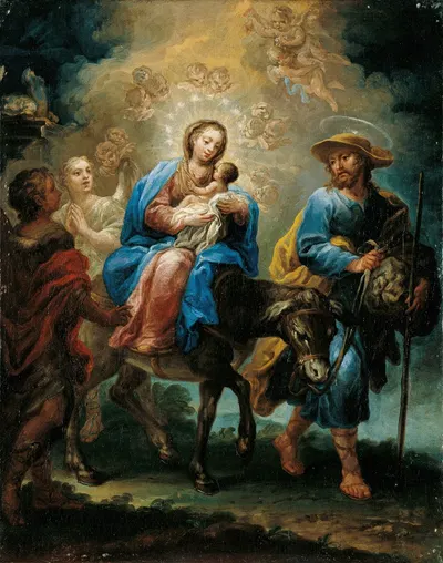 The Flight into Egypt by Jerónimo Ezquerra — digital art print download