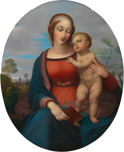 Madonna mit Kind by Иоганн Евангелист Шеффер фон Леонардсхоф — digital art print download