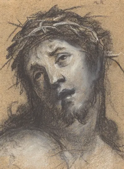 Head of Christ by Иоганн Ульрих Майр, c. 1670 — digital art print download