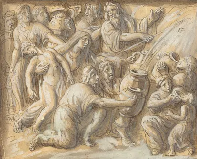 Moses Drawing Water From the Rock by Luigi Ademollo — digital art print download