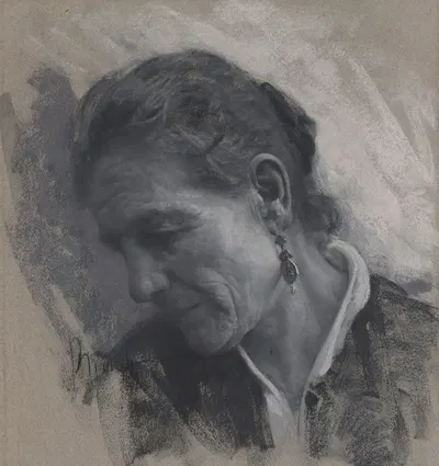 Luisa Carmignani, the Artist's Mother-in-Law by Франческо Паоло Микетти, c. 1881 — digital art print download