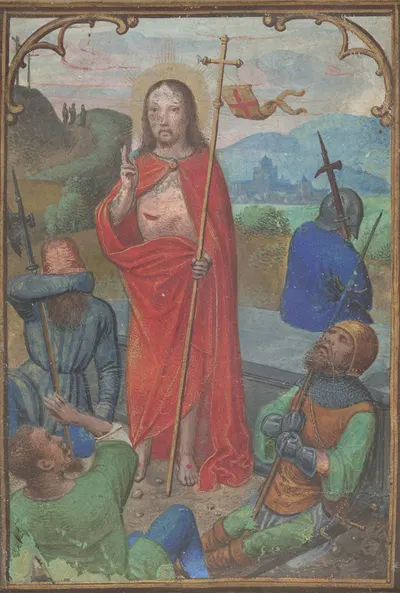 The Resurrection by Simon Bening, c. 1530 — digital art print download