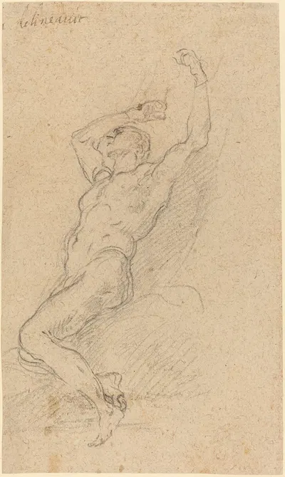 A Nude Man Chained to a Rock by Франческо Солимена — digital art print download