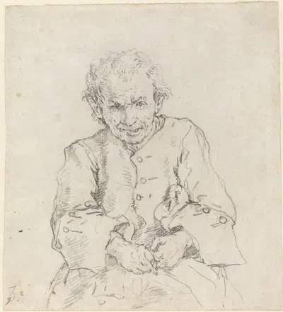 Seated Peasant by Франческо Цуккарелли — digital art print download