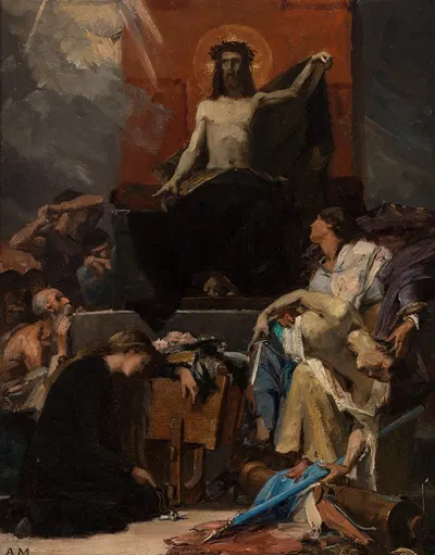 Le Christ Rédempteur, Le Christ appelle à lui les affligés by Альбер Пьер-Рене Маньян, 1877 — digital art print download