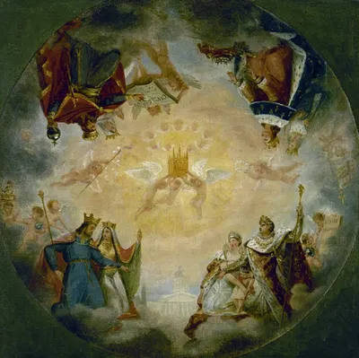 Gloire des dynasties royales et impériales devant sainte Geneviève by Антуан-Жан Гро, 1812 — digital art print download
