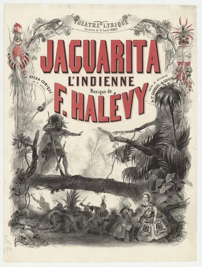 Théatre Lyrique. Direction de M. Emile Perrin. Jaguarita l'indienne by Виктор Куандр, 1855 — digital art print download