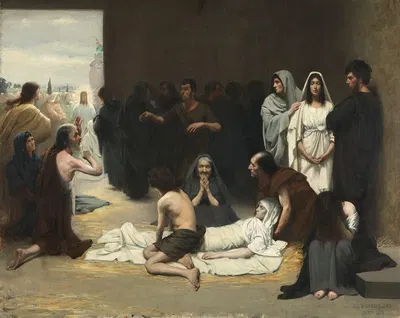 Waiting for Christ by Asta Nørregaard, 1881 — digital art print download