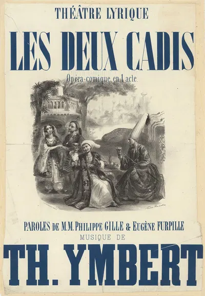 Théâtre Lyrique. Les Deux Cadis by Виктор Куандр, 1861 — digital art print download