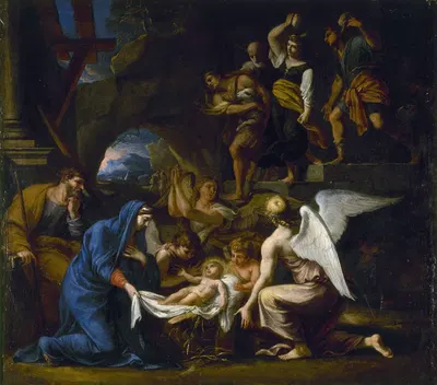 The Nativity by Charles Poerson, 1652 — digital art print download