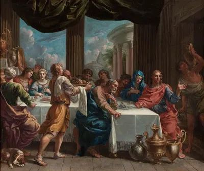 The Wedding at Cana by Charles Poerson, 1652 — digital art print download
