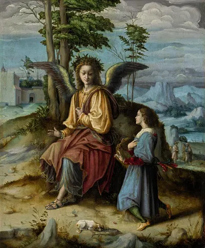Tobias and the Angel by Bacchiacca — digital art print download