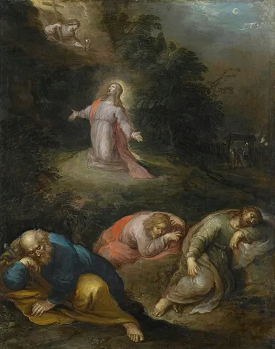 Christ In The Garden Of Olives by Франс Франкен Младший — digital art print download
