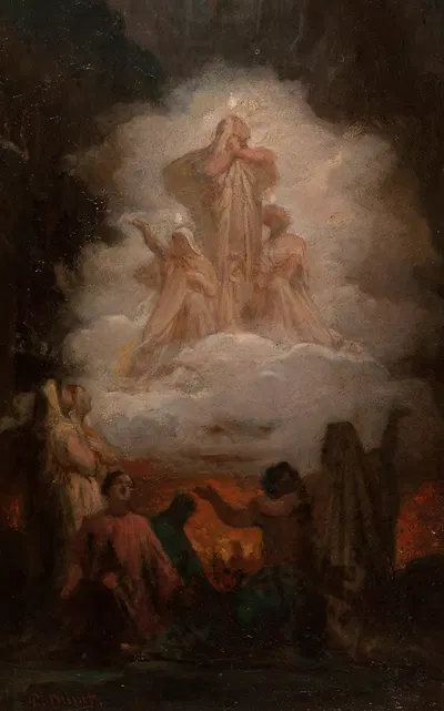 Les Âmes du Purgatoire by Пьер-Николя Бриссе, 1872 — digital art print download