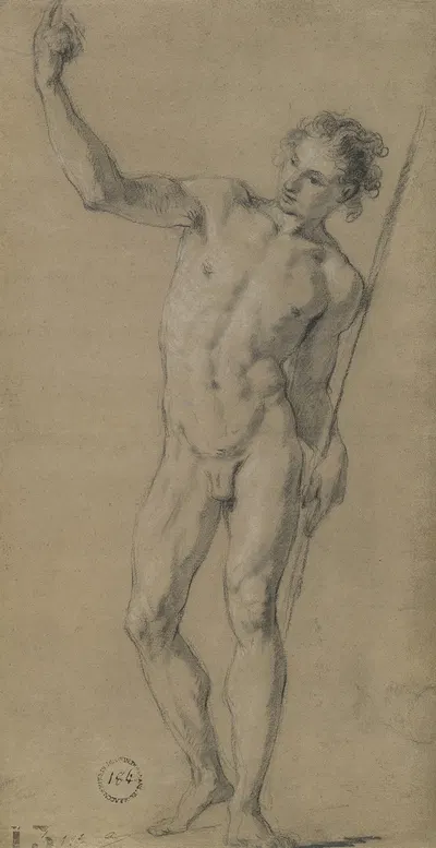 Saint John the Baptist by Франсуа Лемойн, c. 1717 — digital art print download