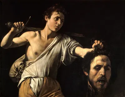 David with the Head of Goliath by Caravaggio, 1600-1601 — digital art print download