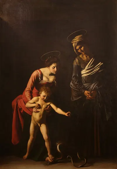 Madonna and Child with Saint Anne by Caravaggio — digital art print download