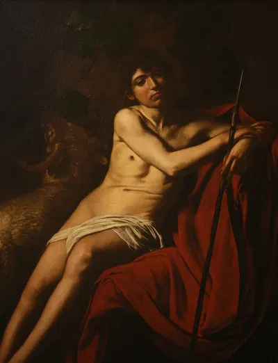 Saint John the Baptist by Caravaggio, 1609-1610 — digital art print download