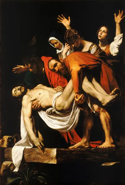 The Entombment of Christ by Caravaggio, 1602-1604 — digital art print download