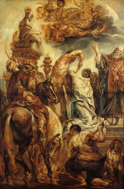 Le Martyre de Sainte Apolline by Якоб Йордаанс, 1628 — digital art print download