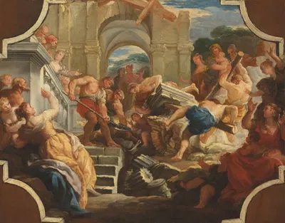 The Fall of the Temple by Paolo de Matteis — digital art print download