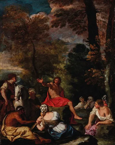 Saint John the Baptist preaching by Пьер Франческо Мола — digital art print download
