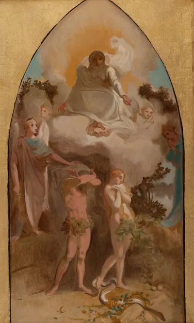 Adam et Eve chassés du paradis by Виктор-Луи Моттез, 1865 — digital art print download