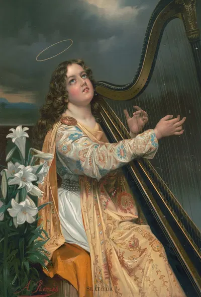 St. Cecelia by A. Romes, 1897 — digital art print download