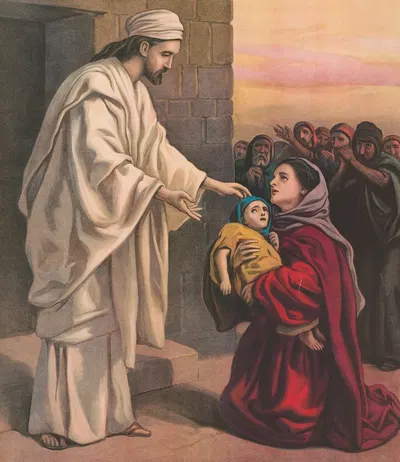 A day of miracles in Capernaum by Providence Lith. Co, 1905 — digital art print download