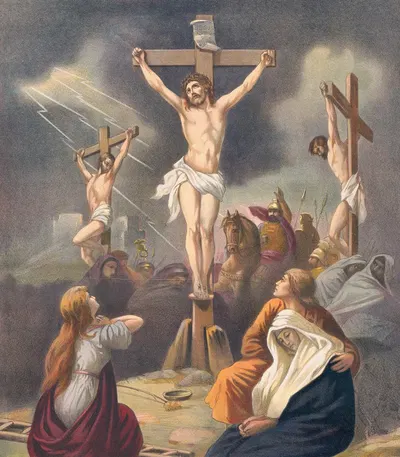 The crucifixion by Stecher Litho. Co, 1905 — digital art print download