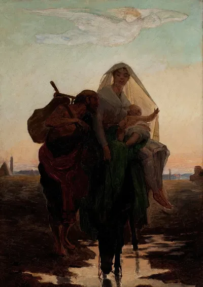 Study for 'Flight of the Holy Family to Egypt' by Алмейда Жуниор, 1881 — digital art print download