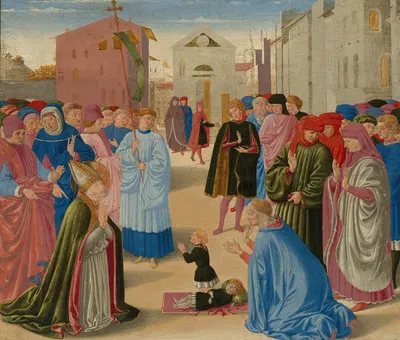 Saint Zenobius Resuscitating a Dead Child by Benozzo Gozzoli — digital art print download