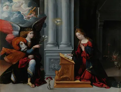 The Annunciation by Бенвенуто Тизи (Ил Гарафало), 1528 — digital art print download